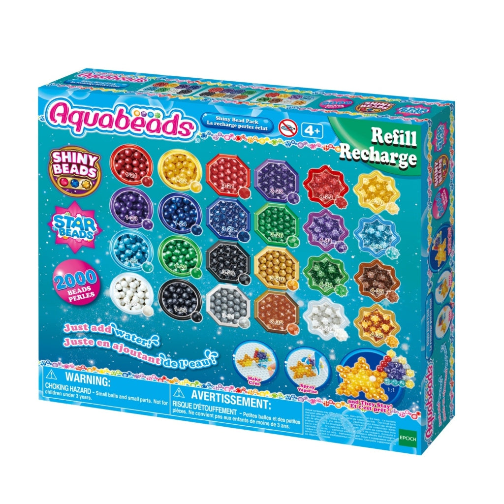 Aquabeads doplňuje lesklý perel balíček 2000 kusů