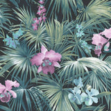 North Wall Noordwand Wallpaper Tropical Flowers Green