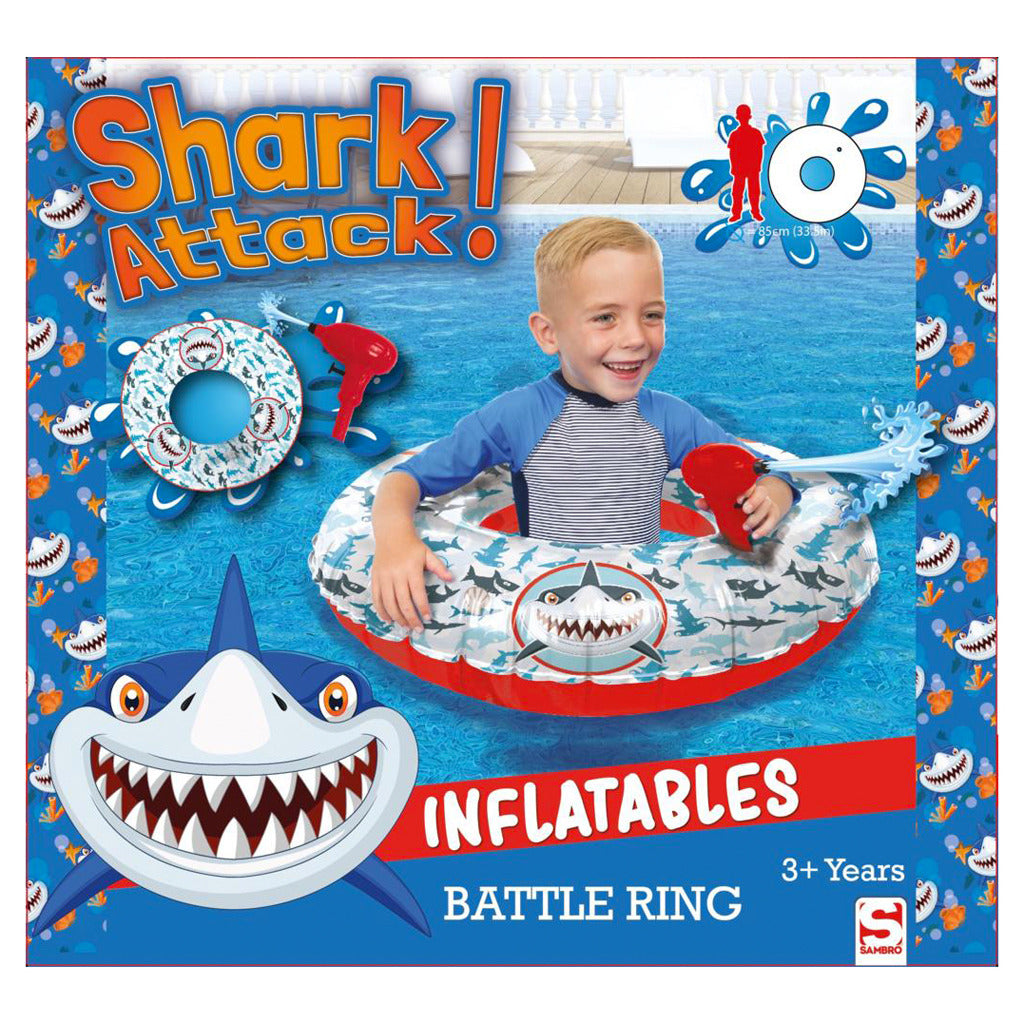 Sambro Shark Attack Battle Battle Ring Swimand avec pistolet à eau 85 cm