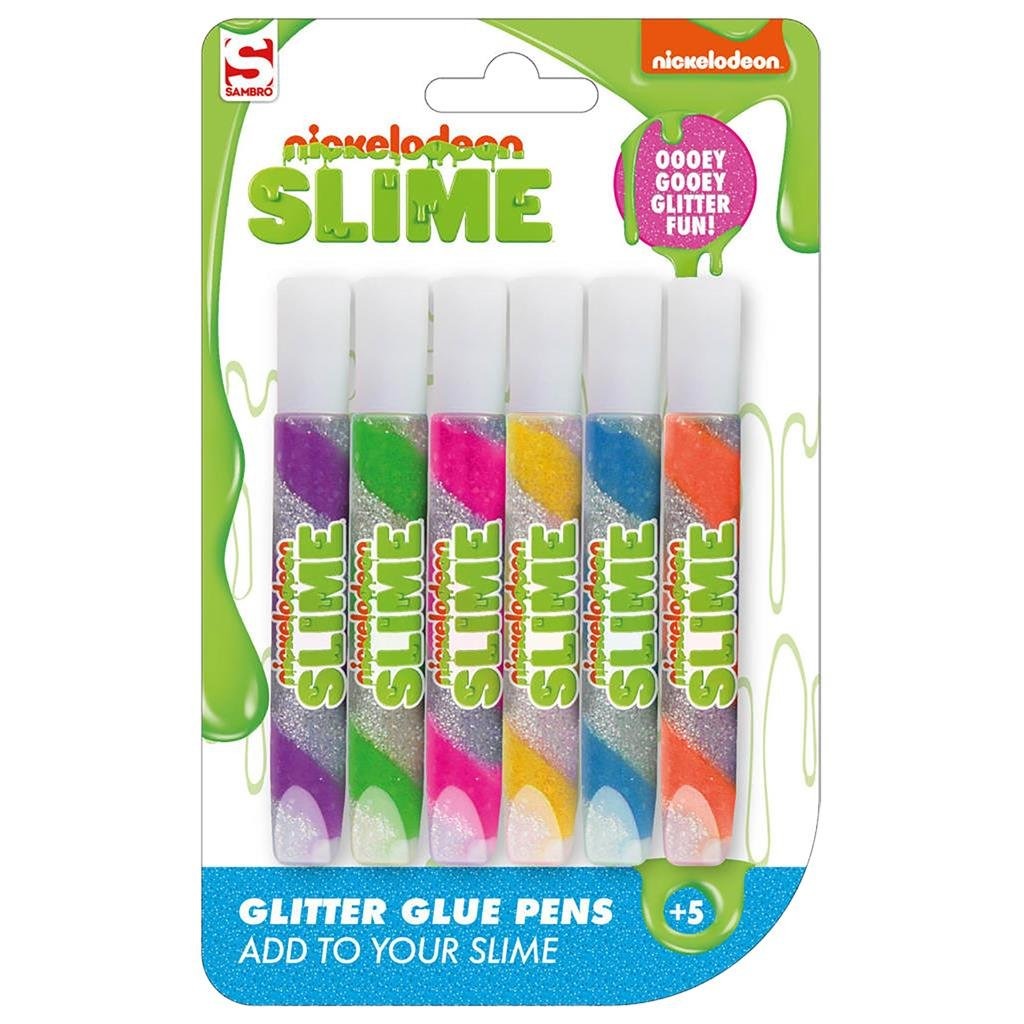 Sambro Nickelodeon Slime Glitter Penner 6 stykker