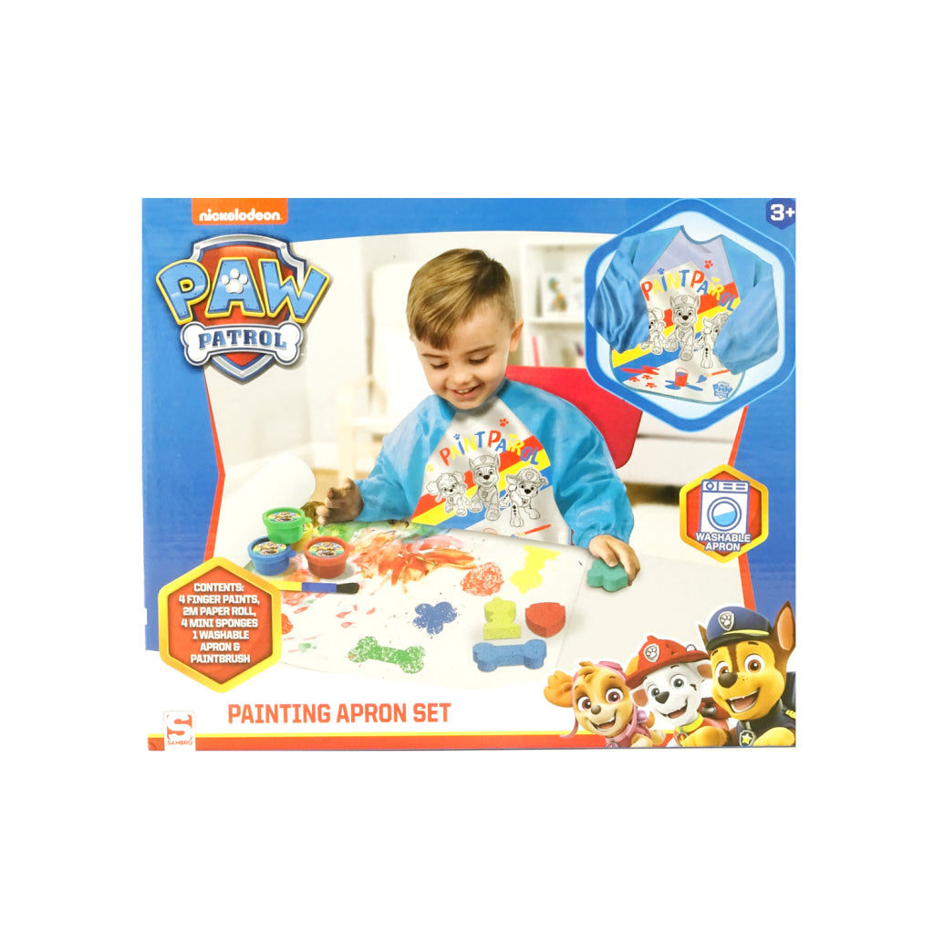 Paw Patrol Finger Paint Set med forklæde blå