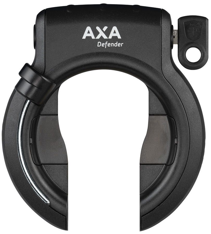 Axa Ringslot Defender con 2 cilindros de estante y teclas extraíbles de negro brillante (empaque del taller)