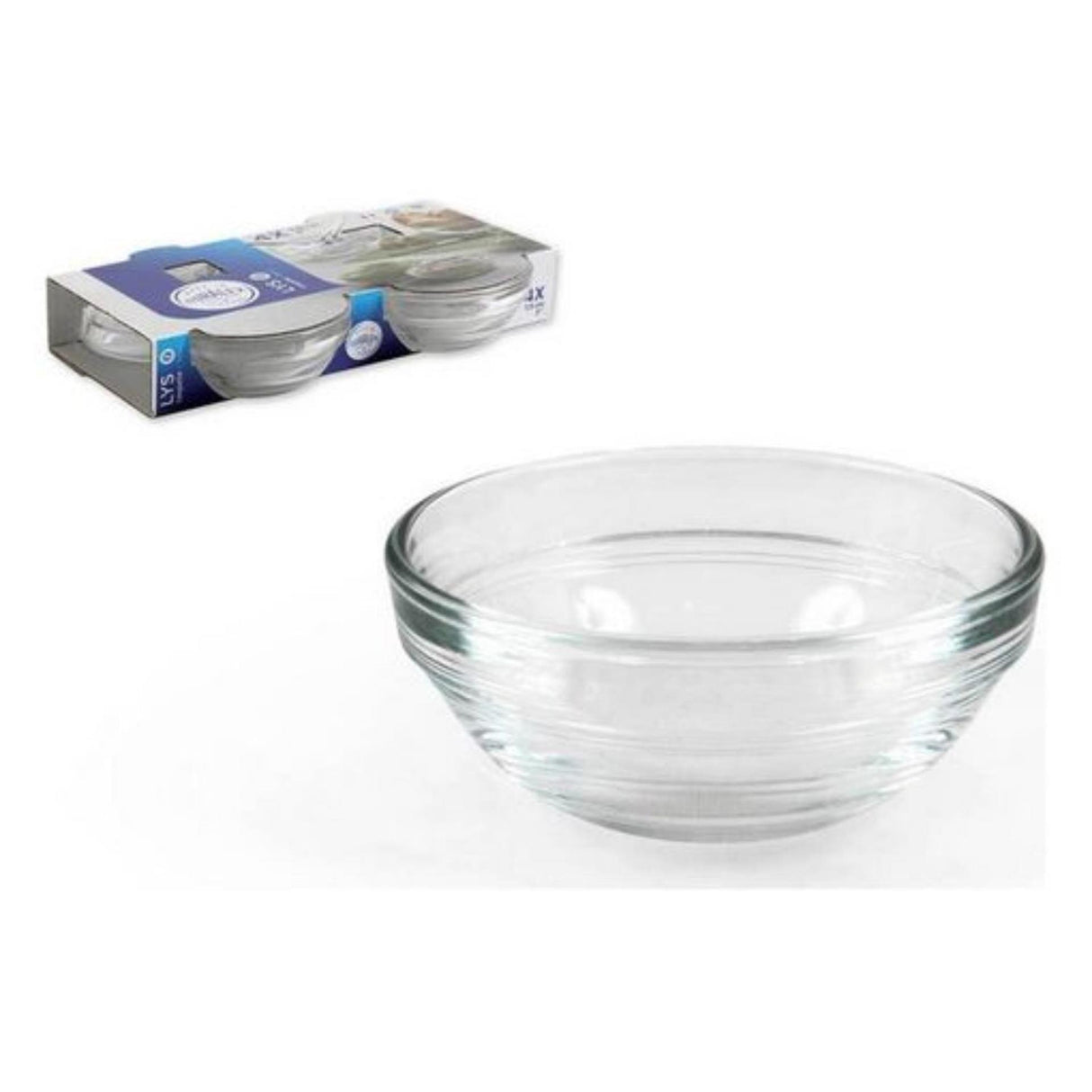 Duralex bowl lys stackable 7.5cm 4 pcs