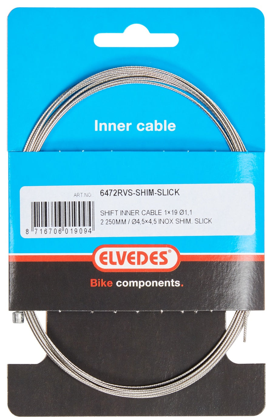 Cable enumnable Shimano 2.25 m 1.1 mm de plata