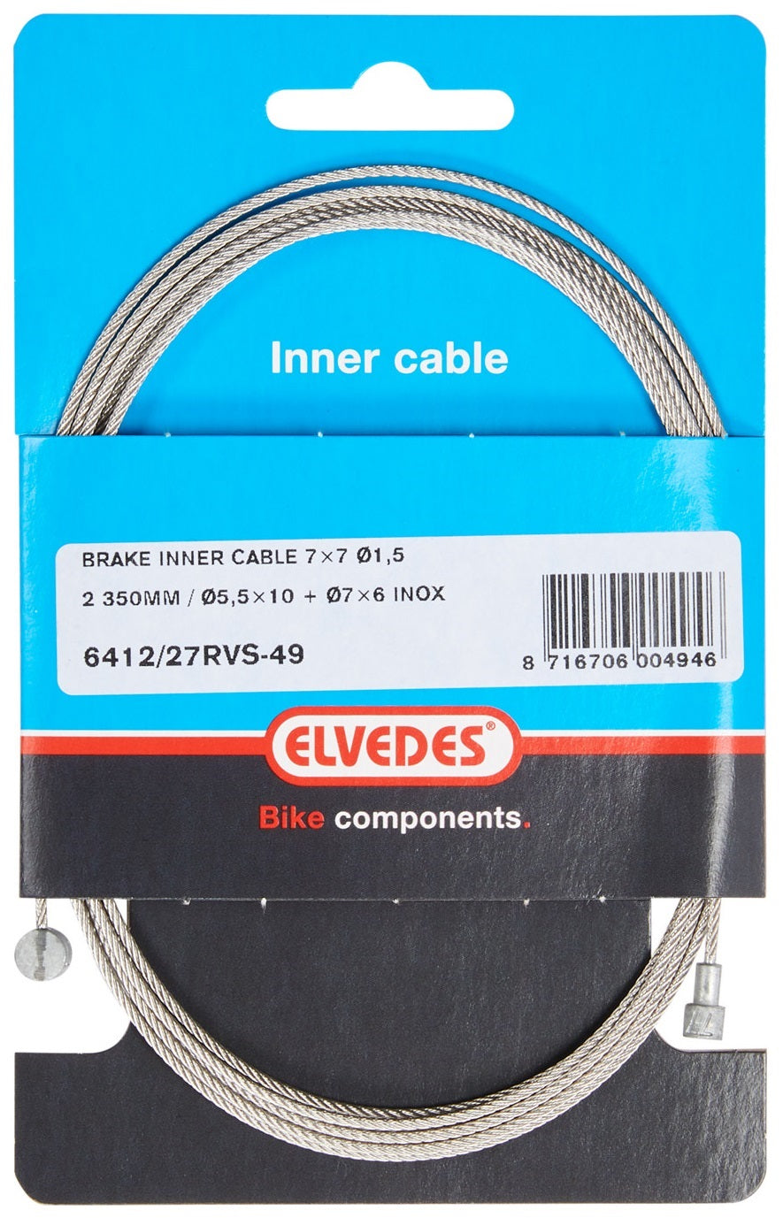 ELVEDEN REM BINNENKABEL 2250 mm Edelstahl V-Nippel 6412 27RVS-49