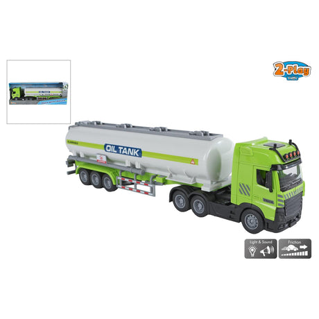 2-play truck with tank-trailer friction light and sound