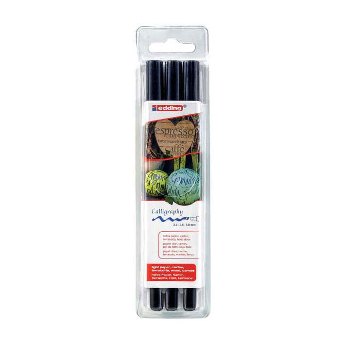 Quantore calligraphy pen black, 3 pcs.