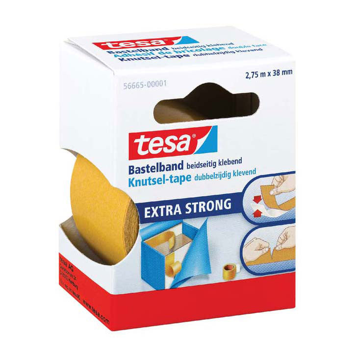 Tesa extra silná 56665-00001-01 oboustranná páska bastelband transparentní (D x Š) 2,75 m x 38 mm 1 kus(y)