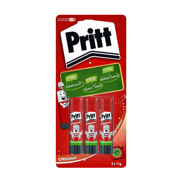 Quantore glue stick pritt stick original, 3 pcs.
