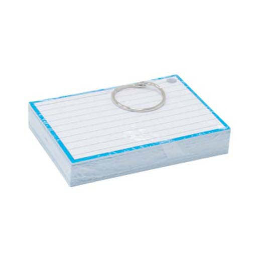 Quantore flashcards a7 blue incl. clip ring 50 sheets