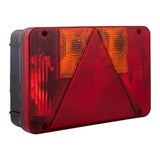 Tail light with triangle on the left