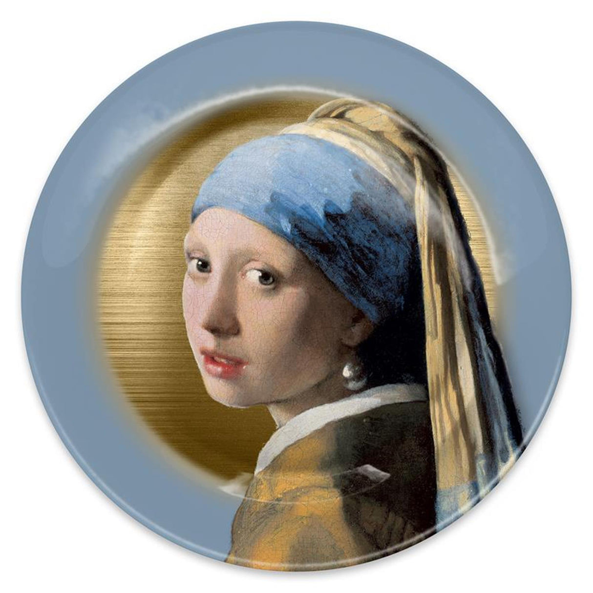 Cozydecor plate girl with the pearl metal ø26cm