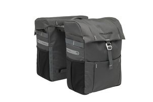 Vigo Double Bicycle Bag - Sporty, Water -Disconnecting, Black Grey