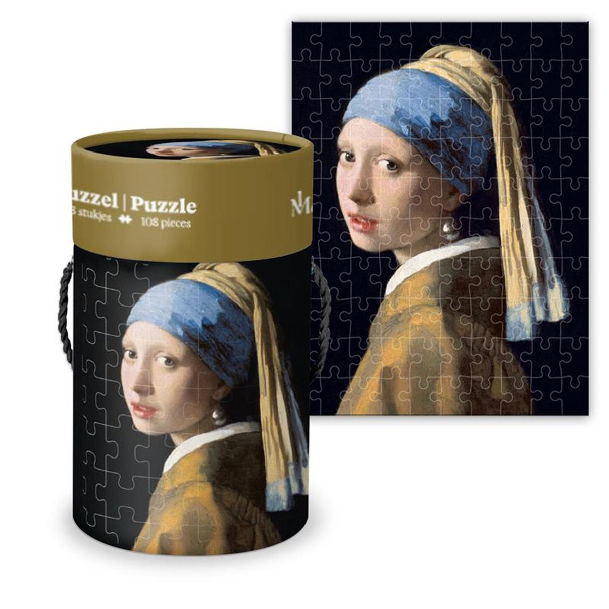 Puzzel Meedchen mat der Pärel 108 Stécker