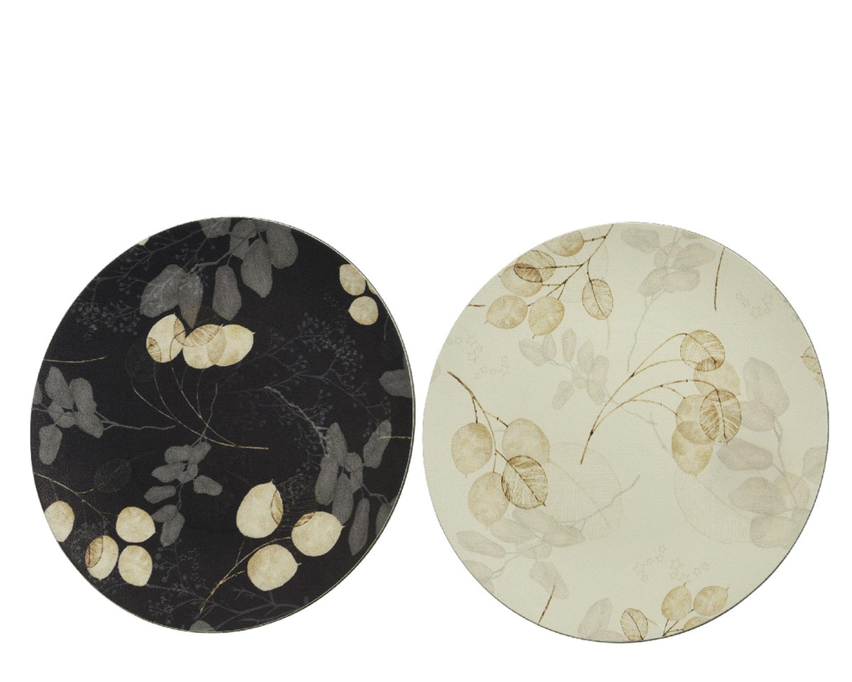 Decoris decorative bowl leather with print ø33cm