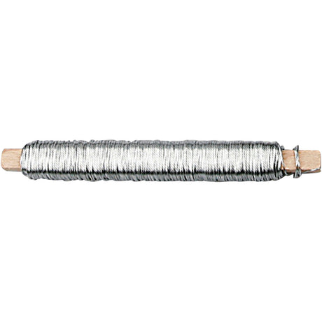 Creativ Company Floral Wire Silver, roll of 50 meters