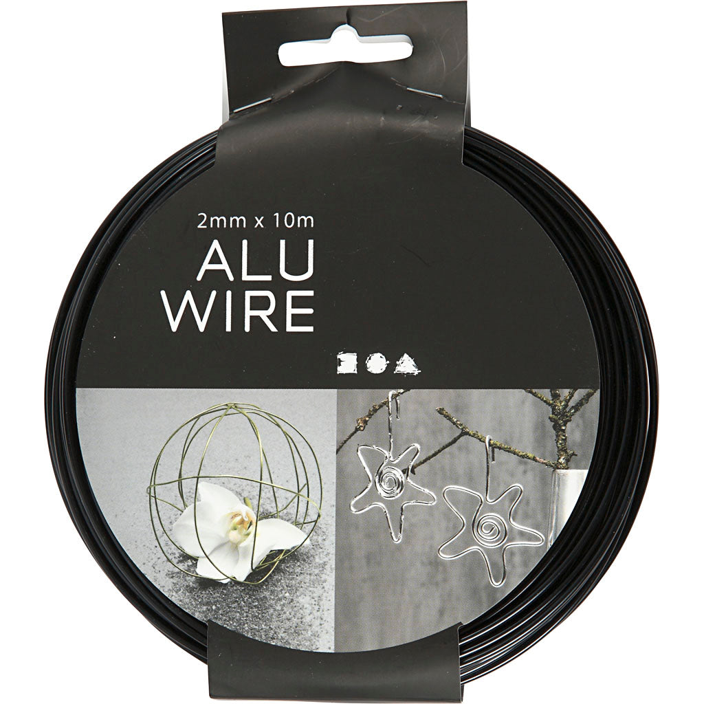 Creativ Firma https: www.cchobby.nl alu-wire-round-thickness-2-mm-black-10-m-1-roll