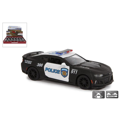 Kinsmart camaro zl1 police car pull back 1:38