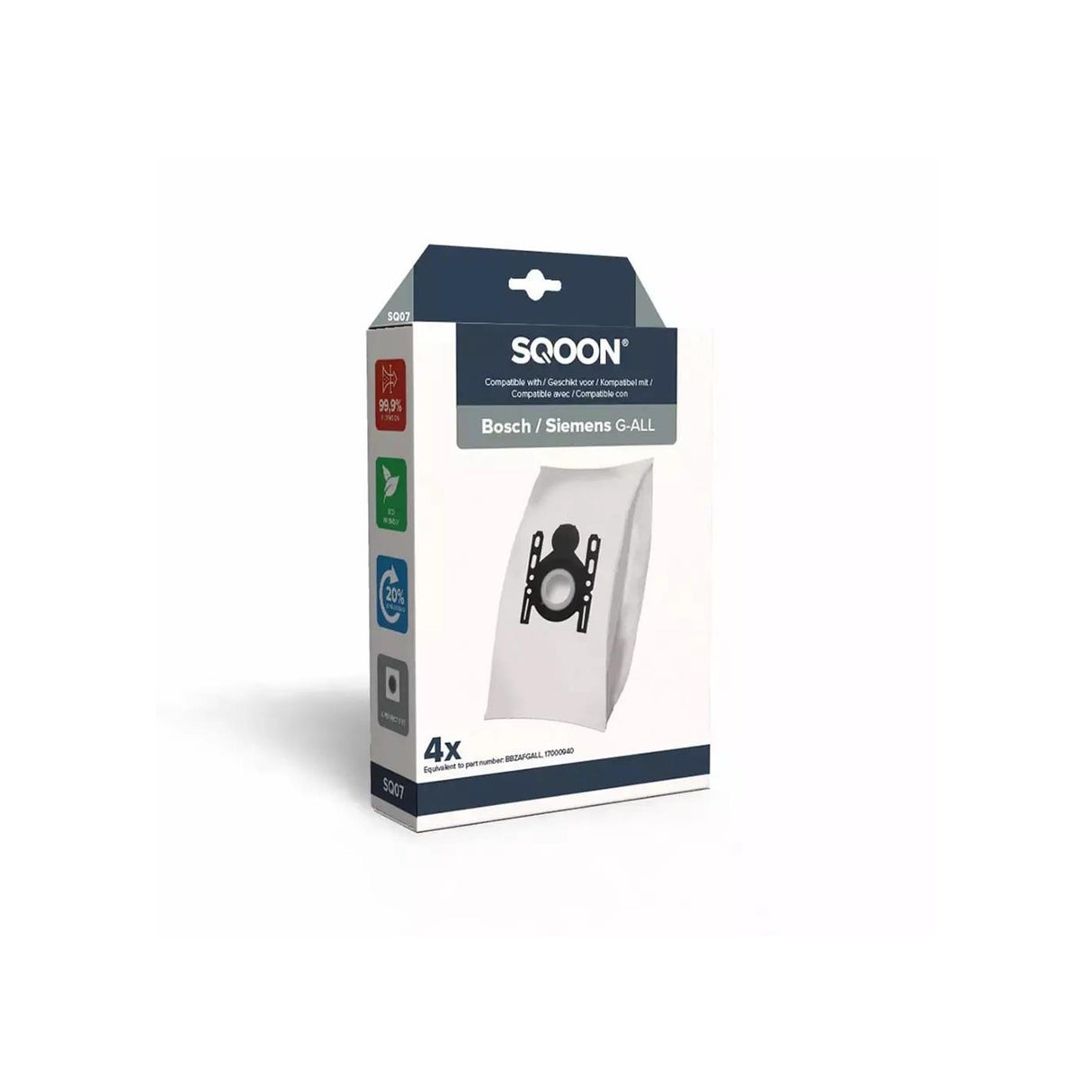 Sáček do vysavače Sqoon bosch siemens g-all box 4 kusů