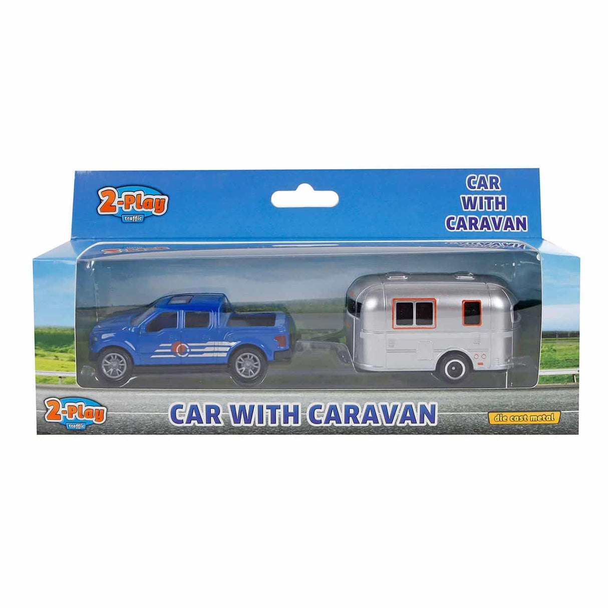 Cilgro 2-play car with caravan 17 cm long