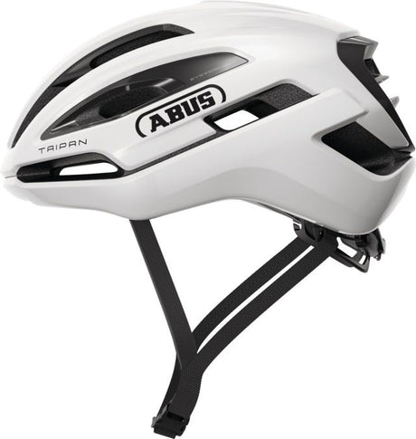 Abus kerékpáros sisak taipan fényes fehér l - 57-61 cm - fehér - murvás kerékpárokon használható - 295 g