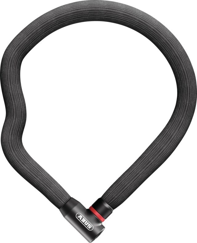 Abus sykkellås kjedelås - gåselås 4204k - sikkerhetsnivå 6 - svart - 85 cm - egnet for elsykler og bysykler