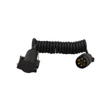 Spiral cable 7 pin. plug + 7 pin. power strip