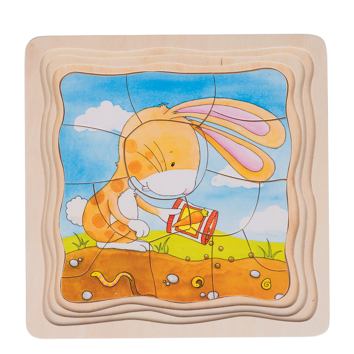 Goki wooden layer puzzle vegetable garden, 53st.