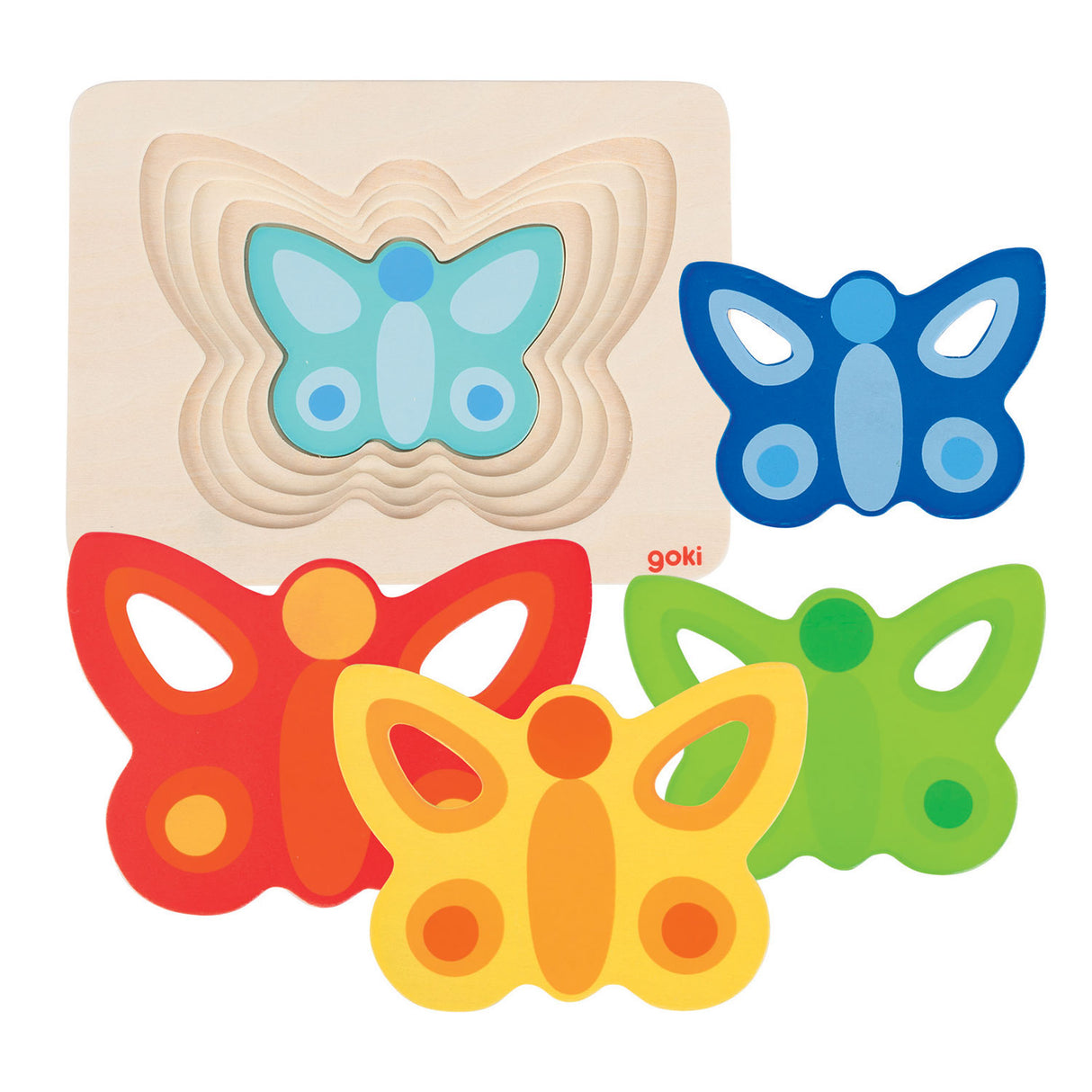 Goki Layer Puzzle Butterfly, 5 couches