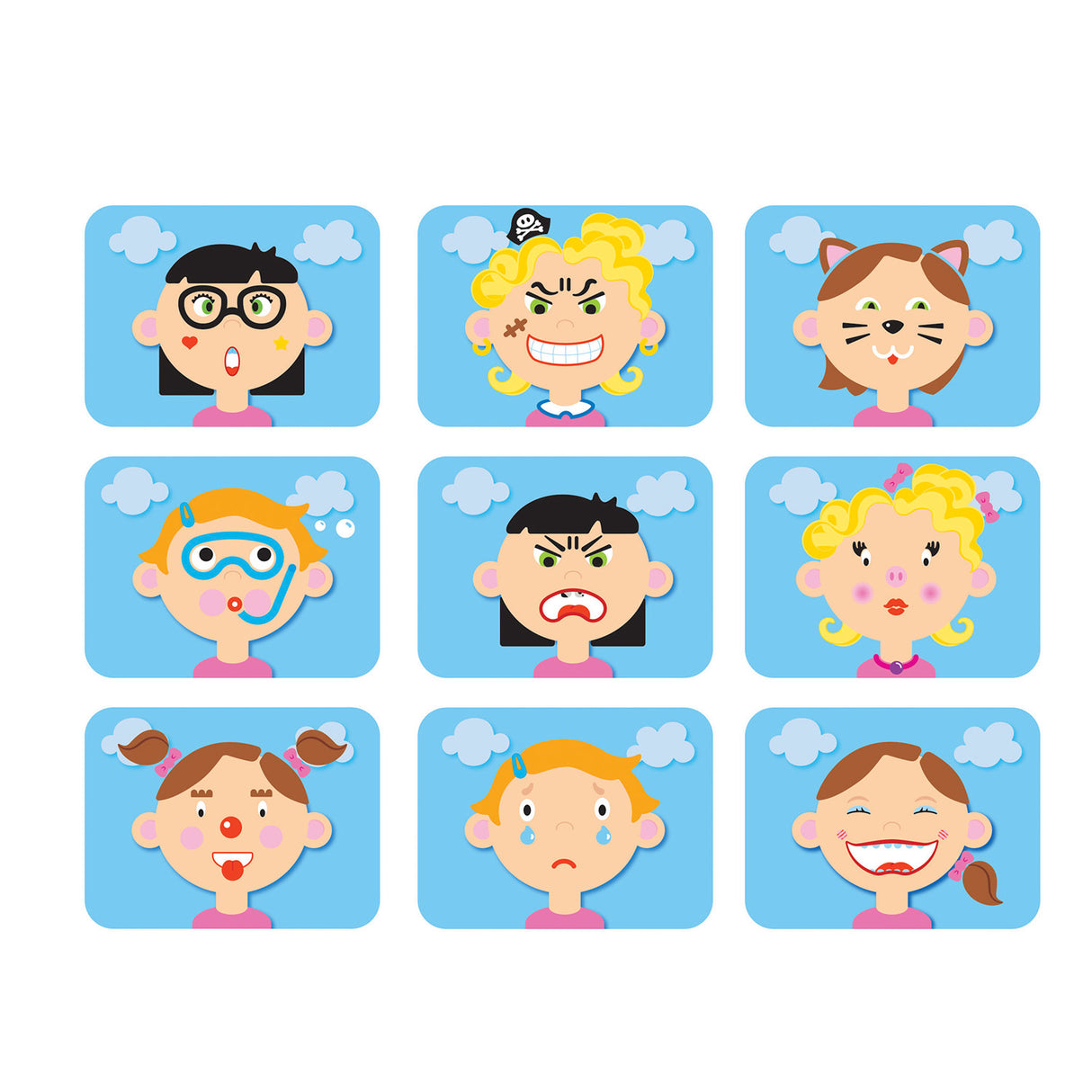 Goki Magnetic Game Funny Face Girl, 66dlg.