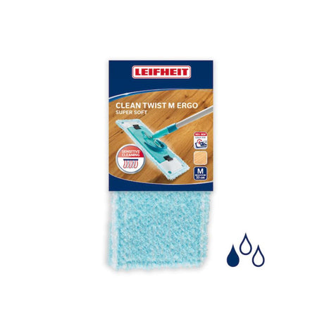 Leifheit Ersatztuch propper Twist Velcro Buedemwischer m ergo - 33 cm supersoft