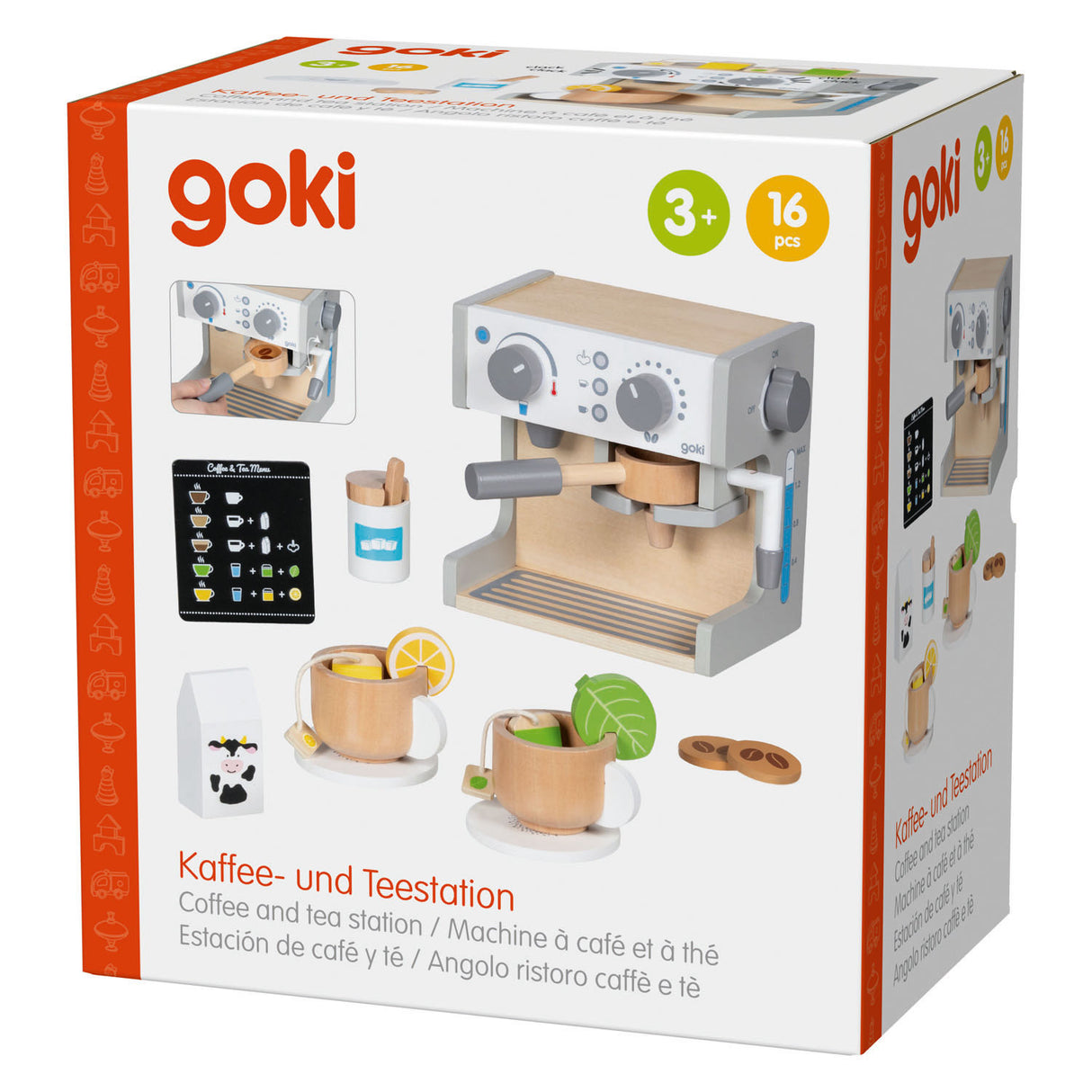 Goki wooden coffee and tea machine - 16 pieces.