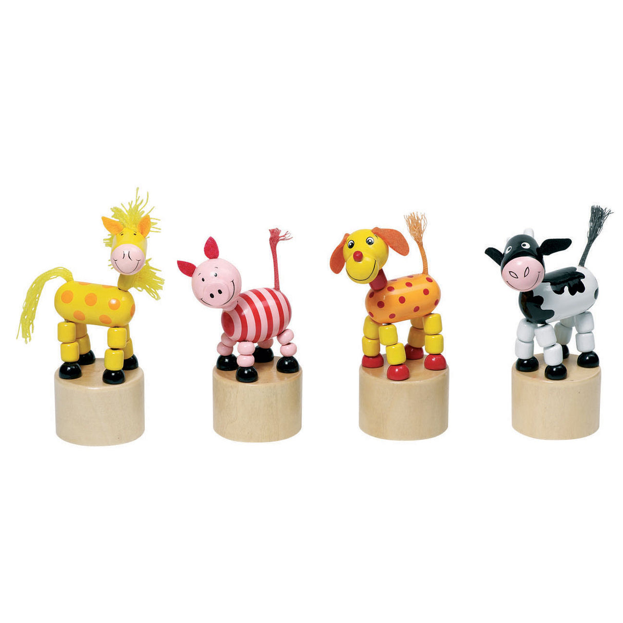 Goki -Holzdruckfiguren Tiere