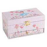 Goki Music Box Ballerina Flowers Pink