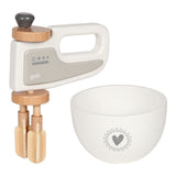 Goki Wooden Hand Mixer con ciotola, 2ldg.