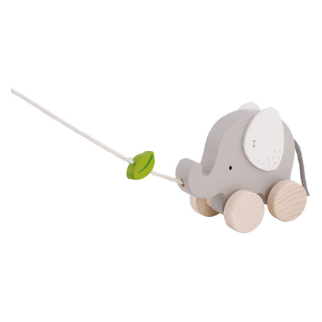 Elefante de animal migratório de madeira Goki com folha