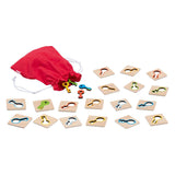 Goki wooden memo game keys, 18pcs.