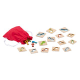 Goki wooden memo game keys, 18pcs.