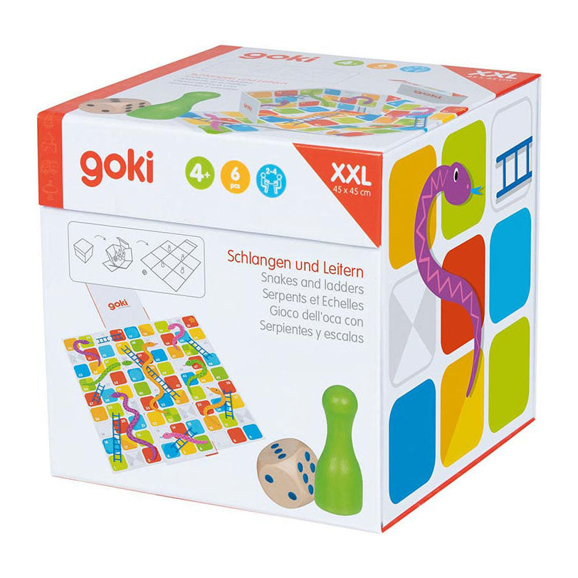 Goki XXL hoses and ladders in cube board game