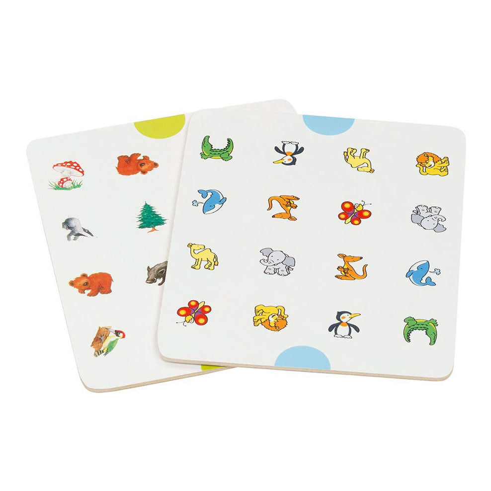 Goki wooden memo playing animals and symbols, 20dlg.