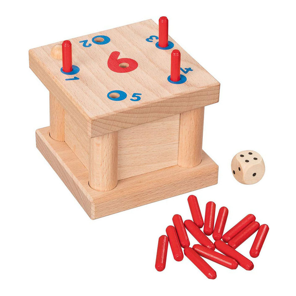 Goki wooden tricky 6 pin game