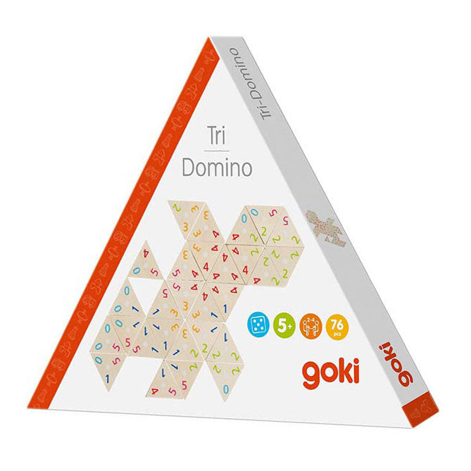 Juego tri-domino de madera de Goki