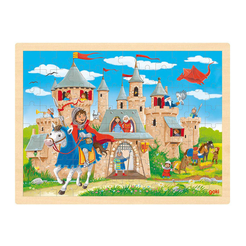 Goki Wooden Jigsaw Puzzle Ridderkasteel, 96 ..