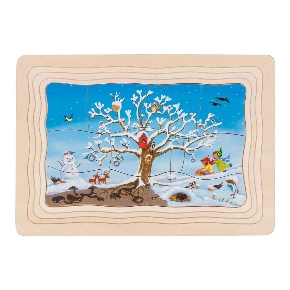 Goki Wooden Jigsaw Puzzle My Apple Tree, 32st.