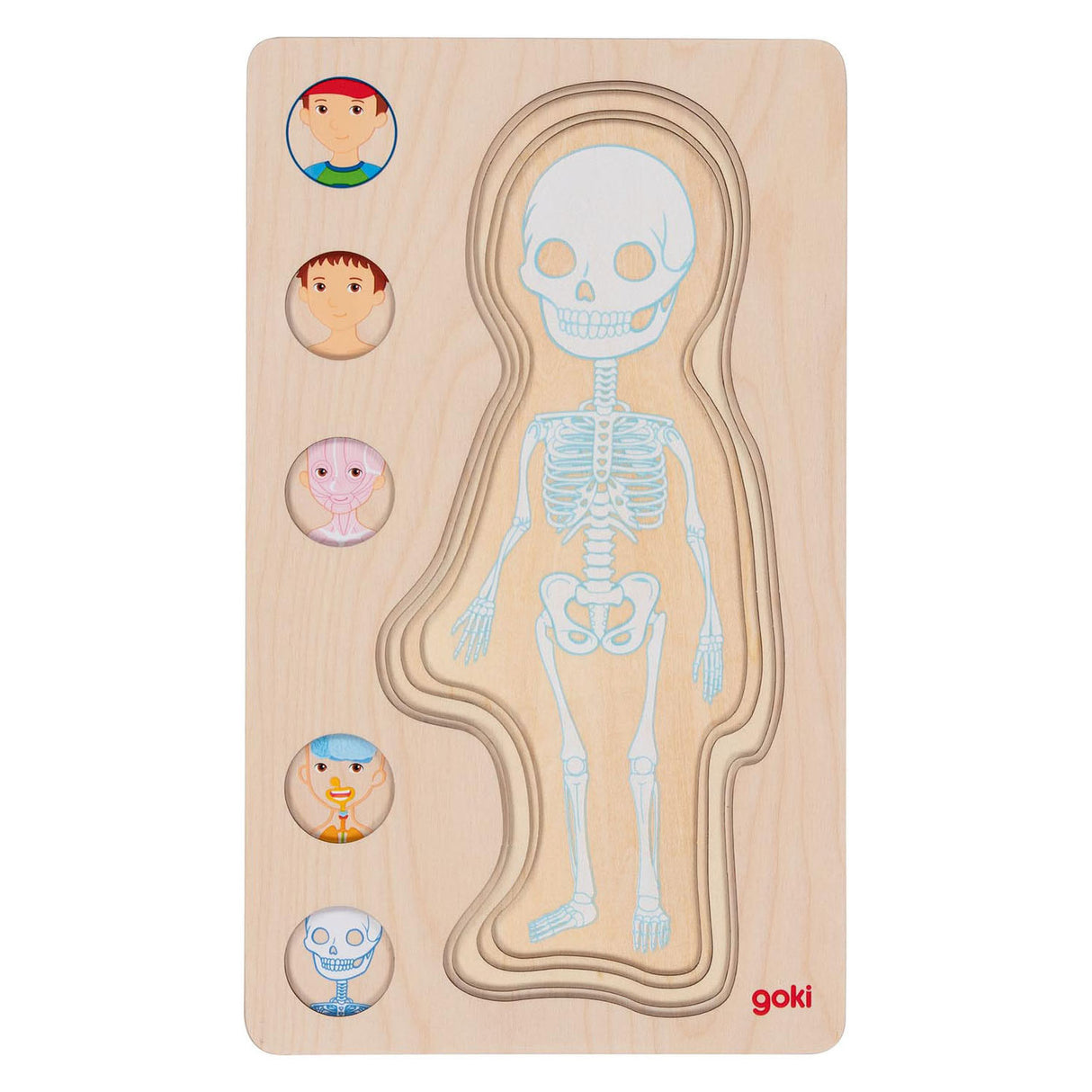 Goki Strato in legno Puzzle Body Boy Human Boy, 29st.