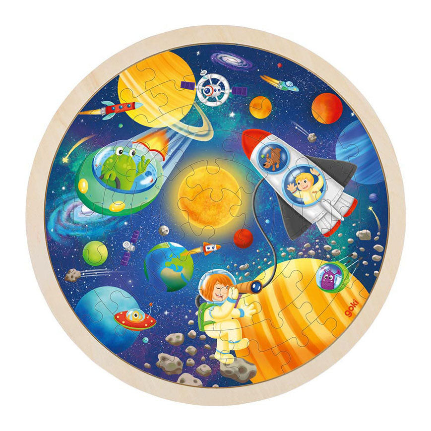 Goki tre Jigsaw Puzzle Round Space Travel, 57 ..