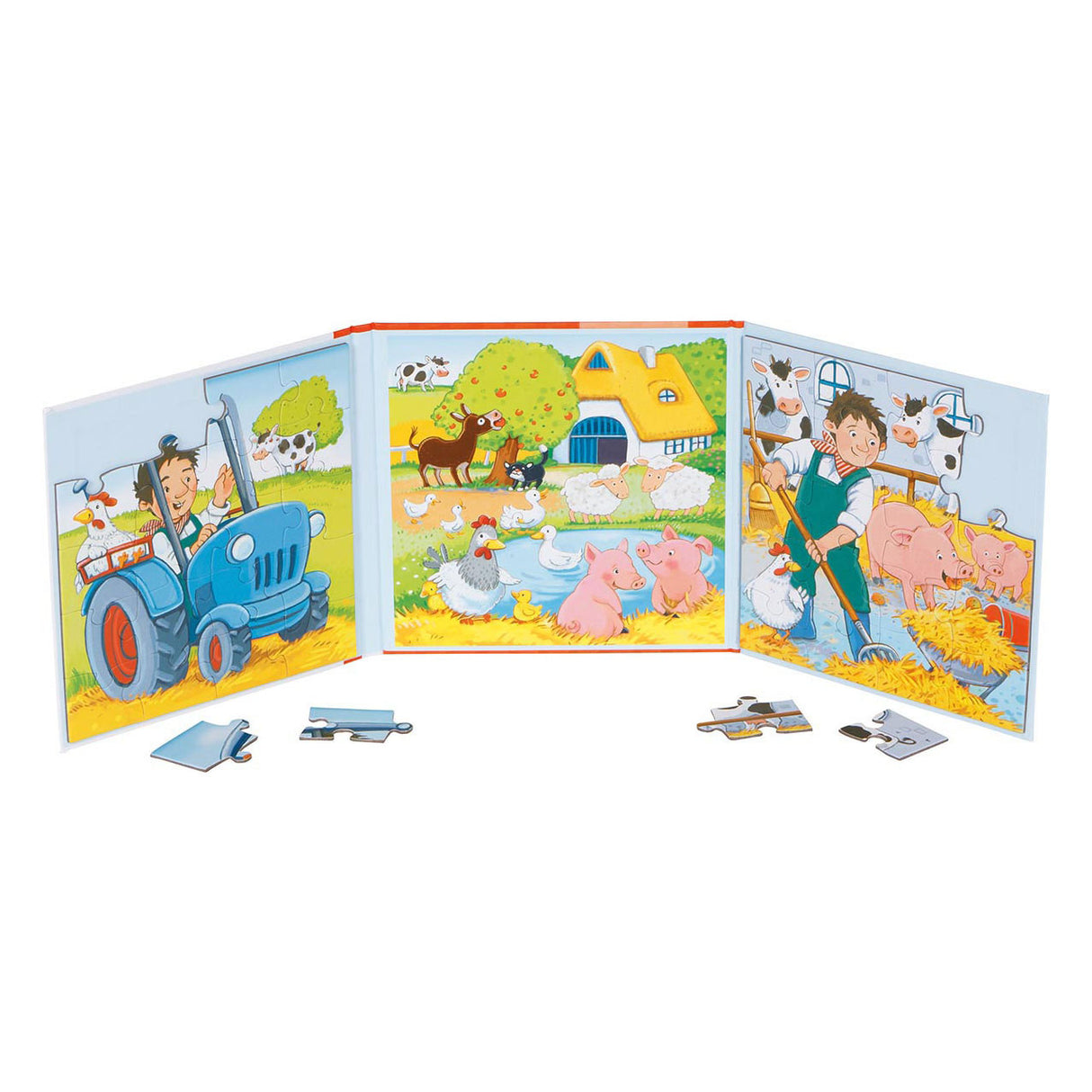 Goki Magnetic jigsaw puzzle book Farm, 40th.