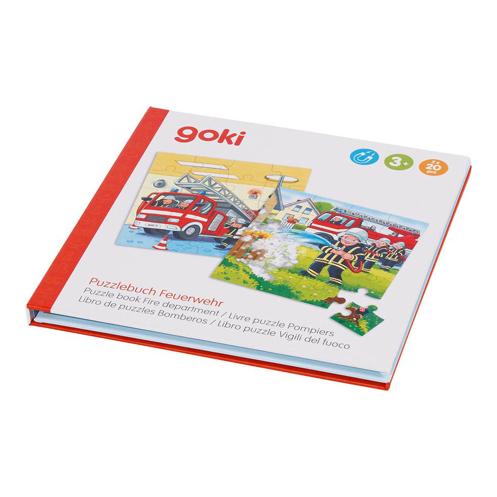 Goki Magnetic Jigsaw Puzzle Book Fire Brigade, 40 ..