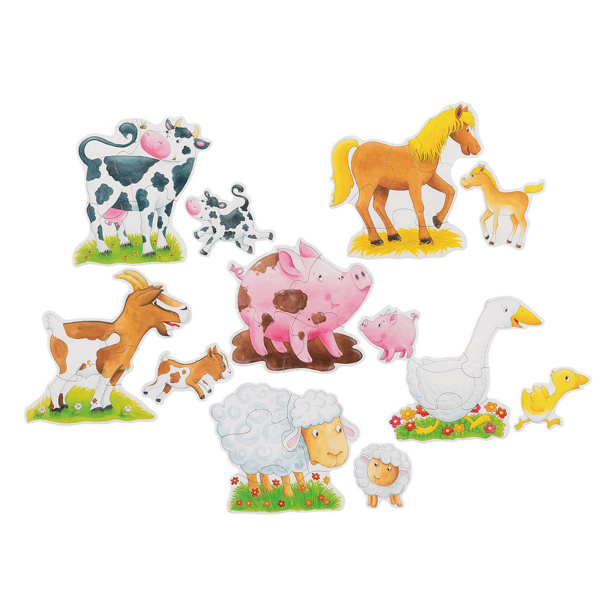 Goki Wooden Jigsaw Puzzle Farm Animals, 25 °.