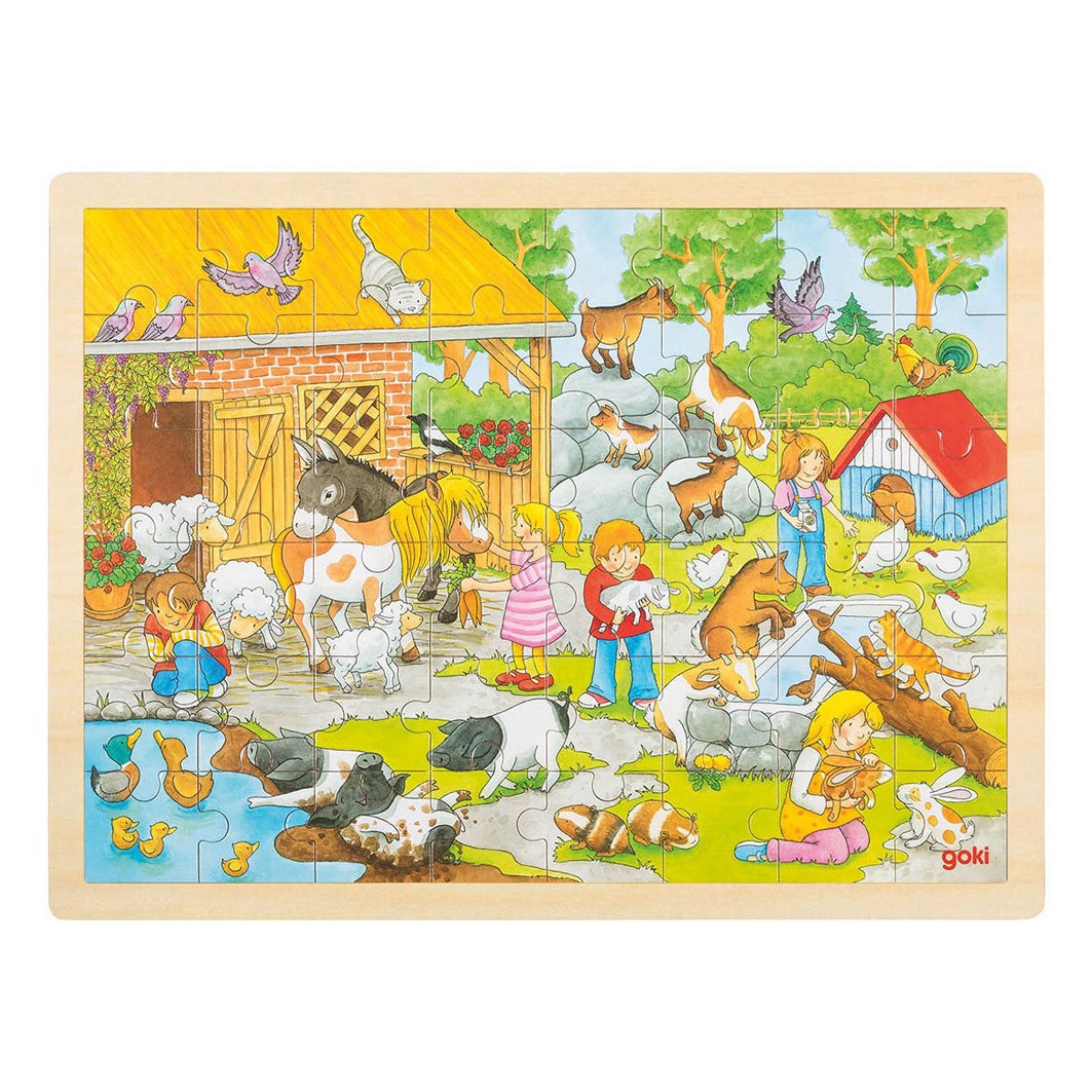 GOKI TROE TROE Jigsaw Puzzle Children's Farm, 48st.